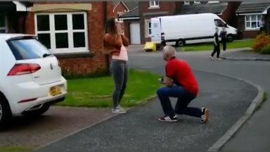 Teacher accepts boyfriend’s proposal after clap for carers