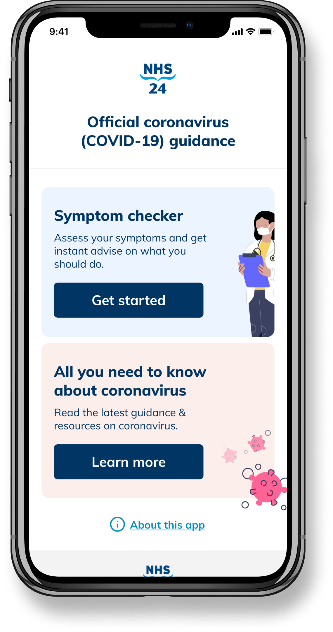 NHS 24: The new coronavirus app.