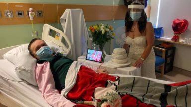 Couple who married in hospital pay tribute to NHS staff