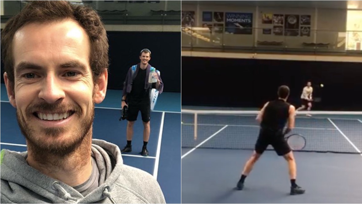 Andy Murray celebrates  birthday with a return to the court