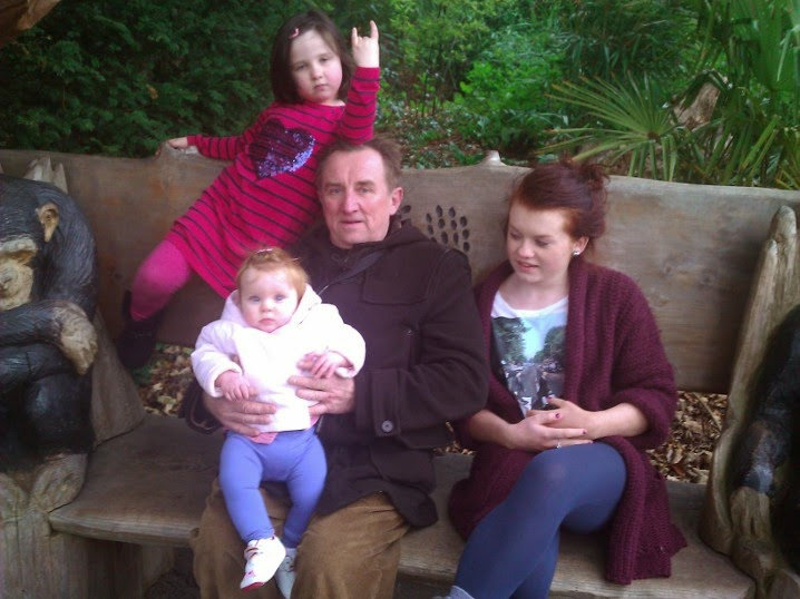 Much-loved: Mr Chambers with granddaughters Mia, Anna and Kerrie.