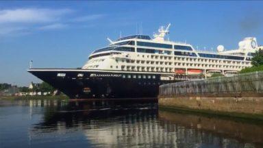 Cruise ship rejected over virus fears sails into Glasgow