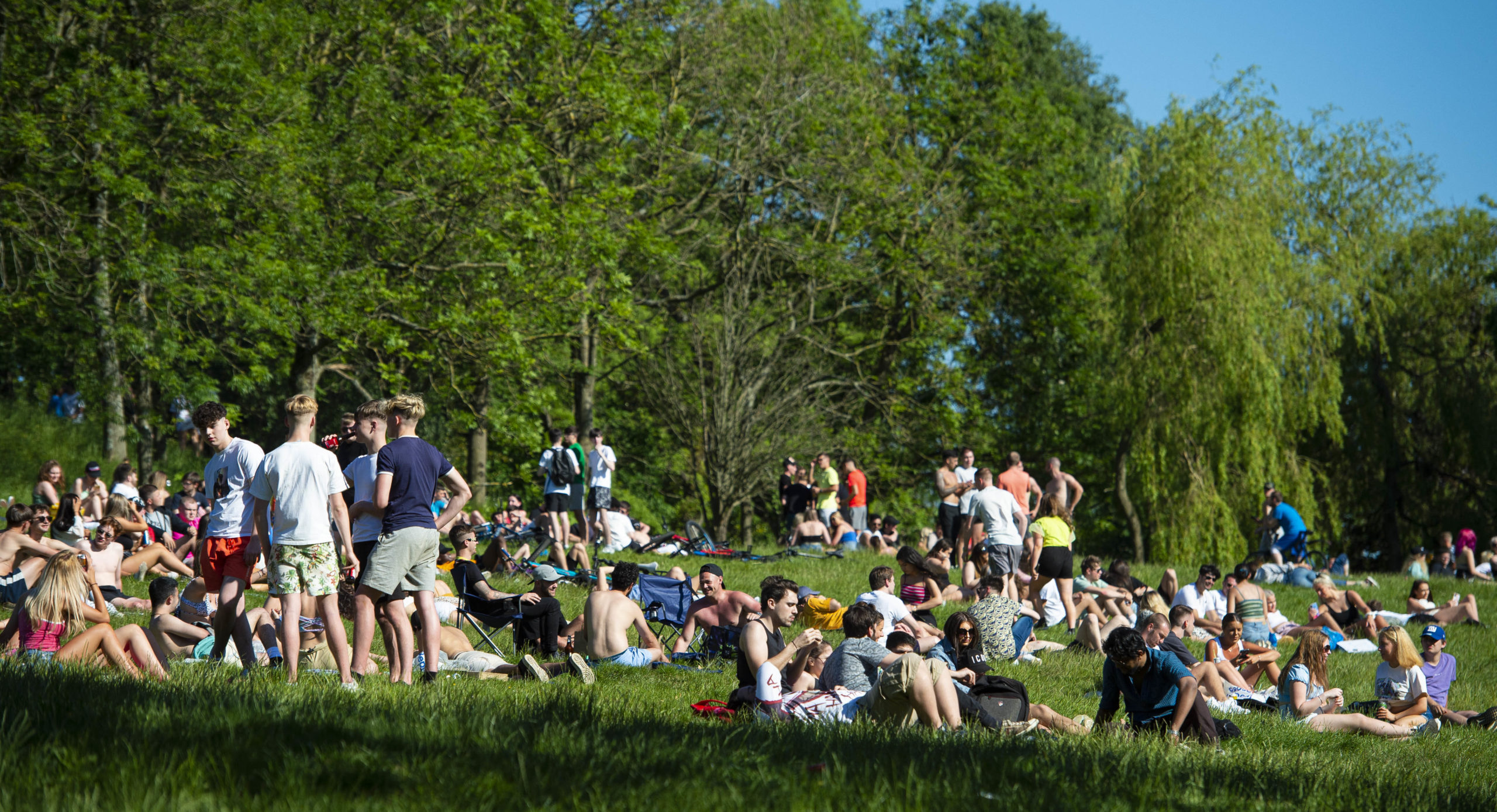 Glasgow: Friends and families met up at Kelvingrove Park on Sunday.