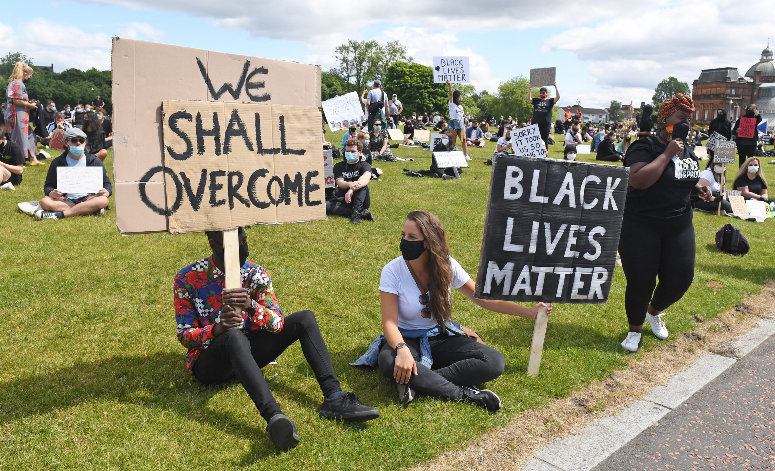 Black Lives Matter protests in Glasgow last summer.