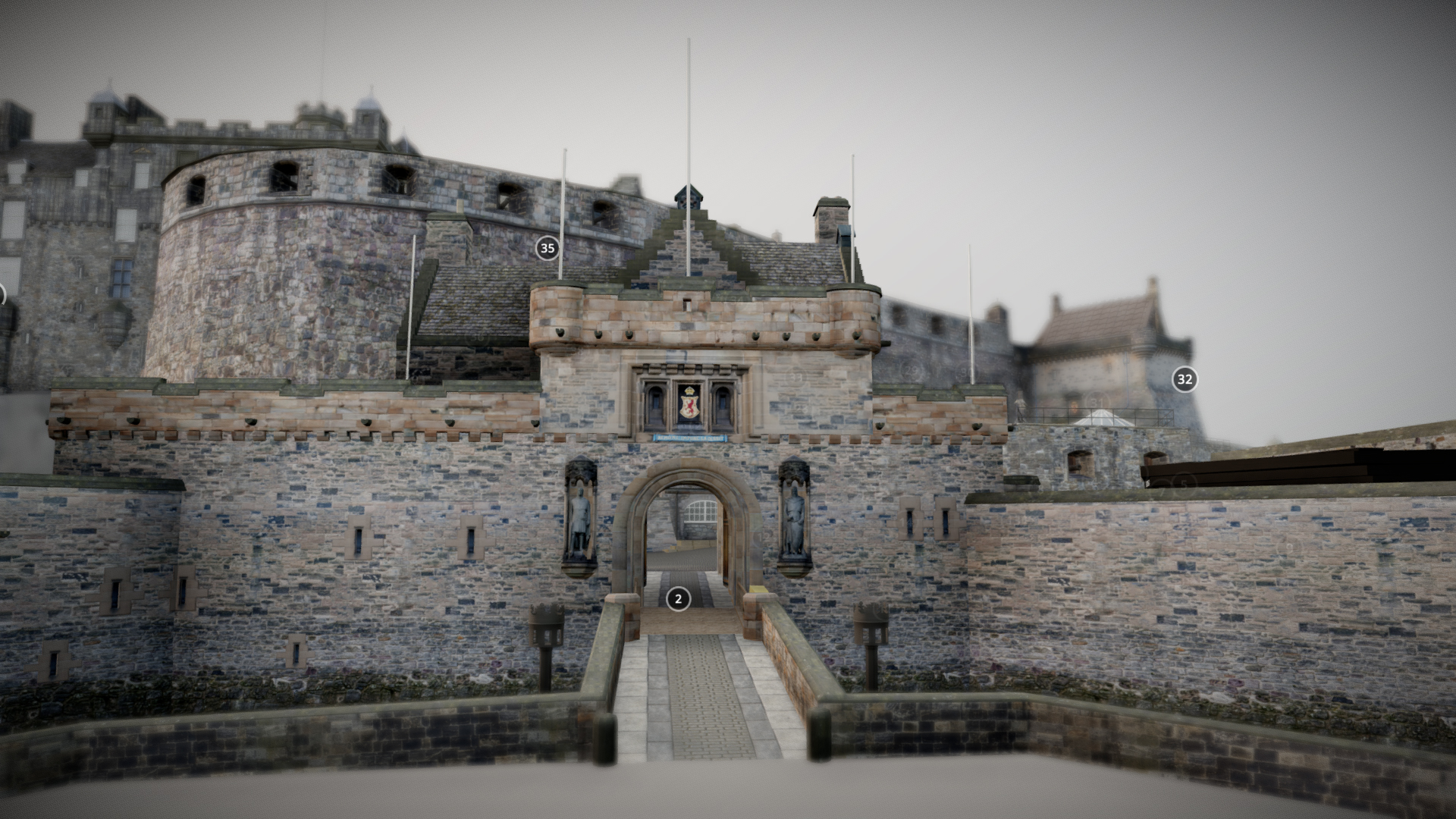 Digital: Virtual visitors are invited to take a tour of the castle.