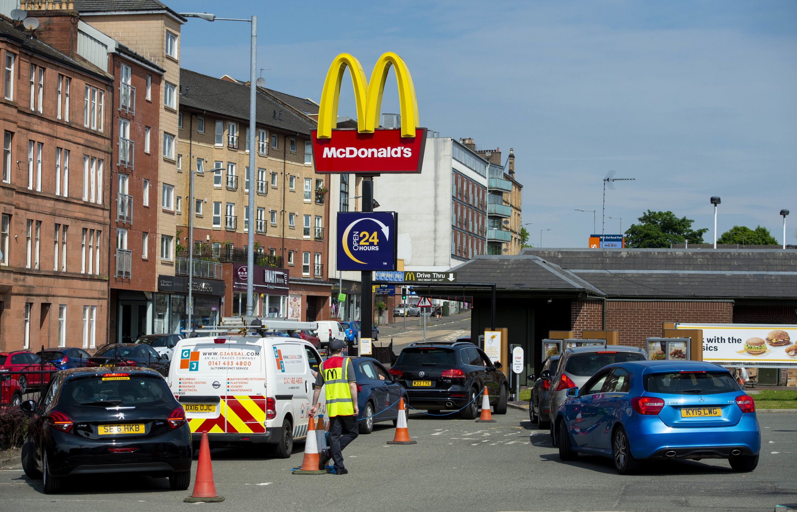 McDonald's at West End Retail Park is one of six to reopen in Glasgow. <strong>SNS</strong>” /><cite class=