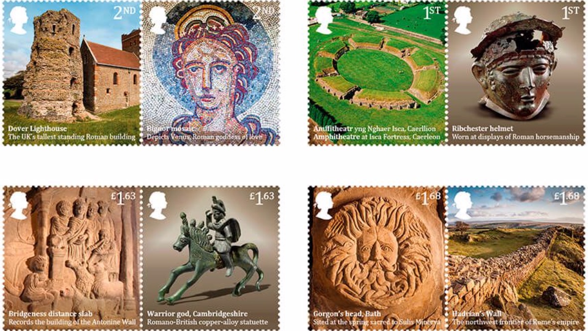 New Royal Mail stamps celebrate Roman legacy in Britain