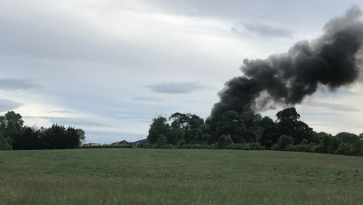 Blaze at farm as ‘large quantity’ of tyres found on fire