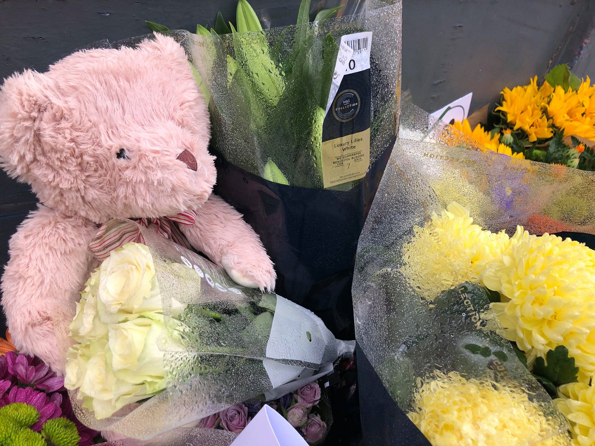 Edinburgh: Members of the public placed flowers and teddies at the scene.
