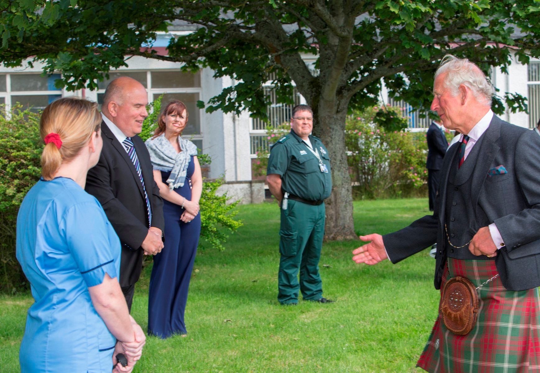 Royal visit: Prince Charles was in the Highlands on Friday.