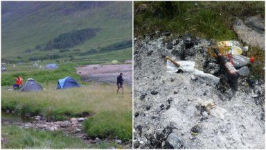 Bad campers: Rubbish being left at Highlands beauty spot