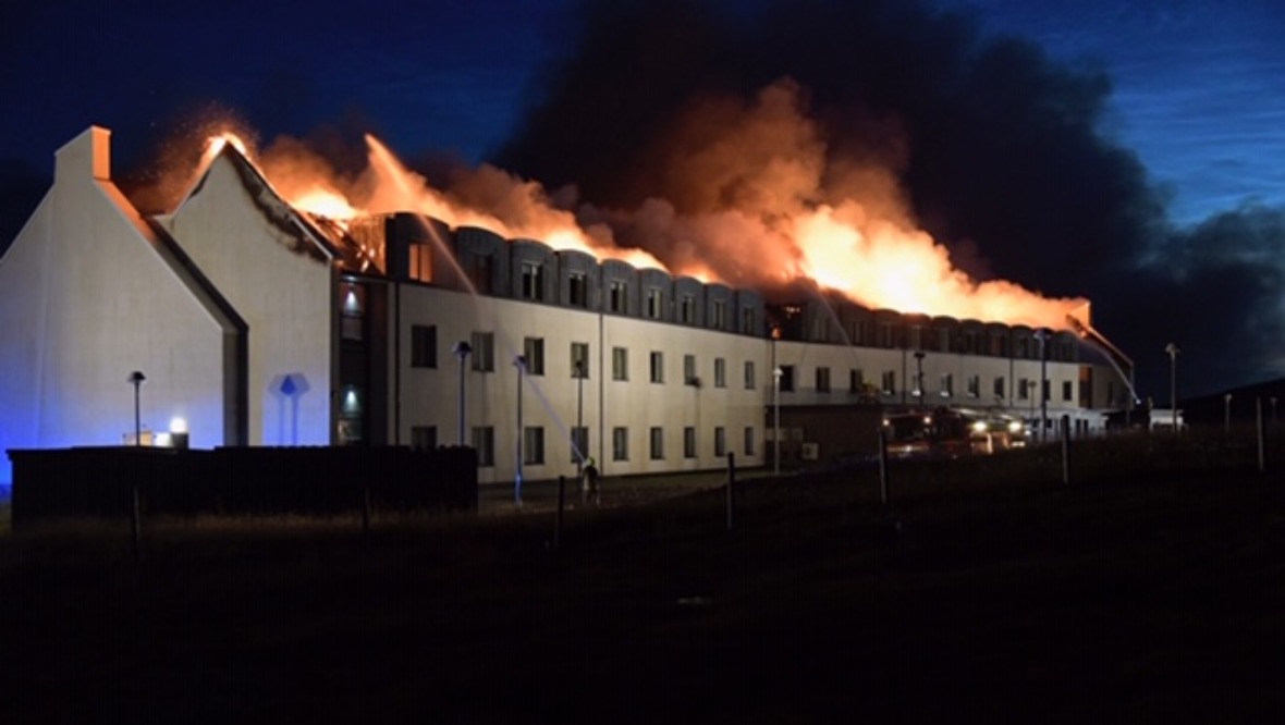 Hotel: Crews were called to the fire at 12.30am.