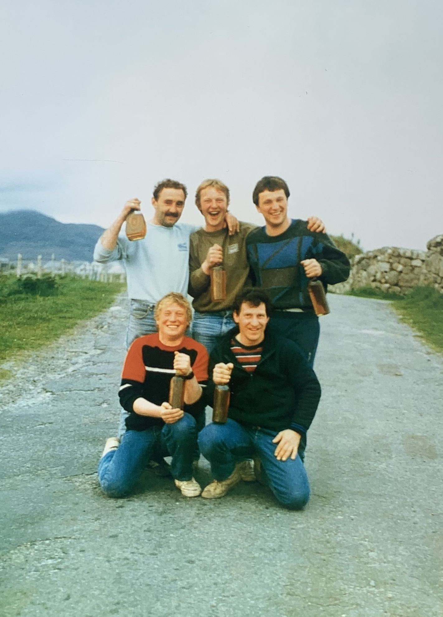 Treasure: George Currie (front row, left) and his fellow divers.