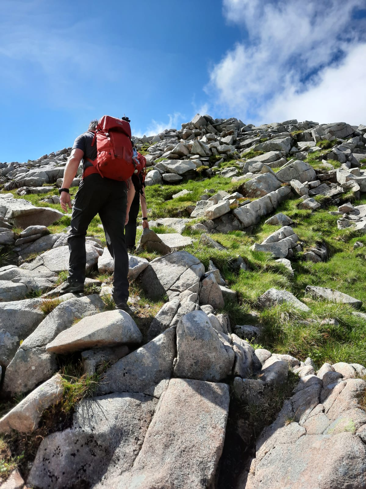 Reaching new heights: The pair took on the challenge for charity.