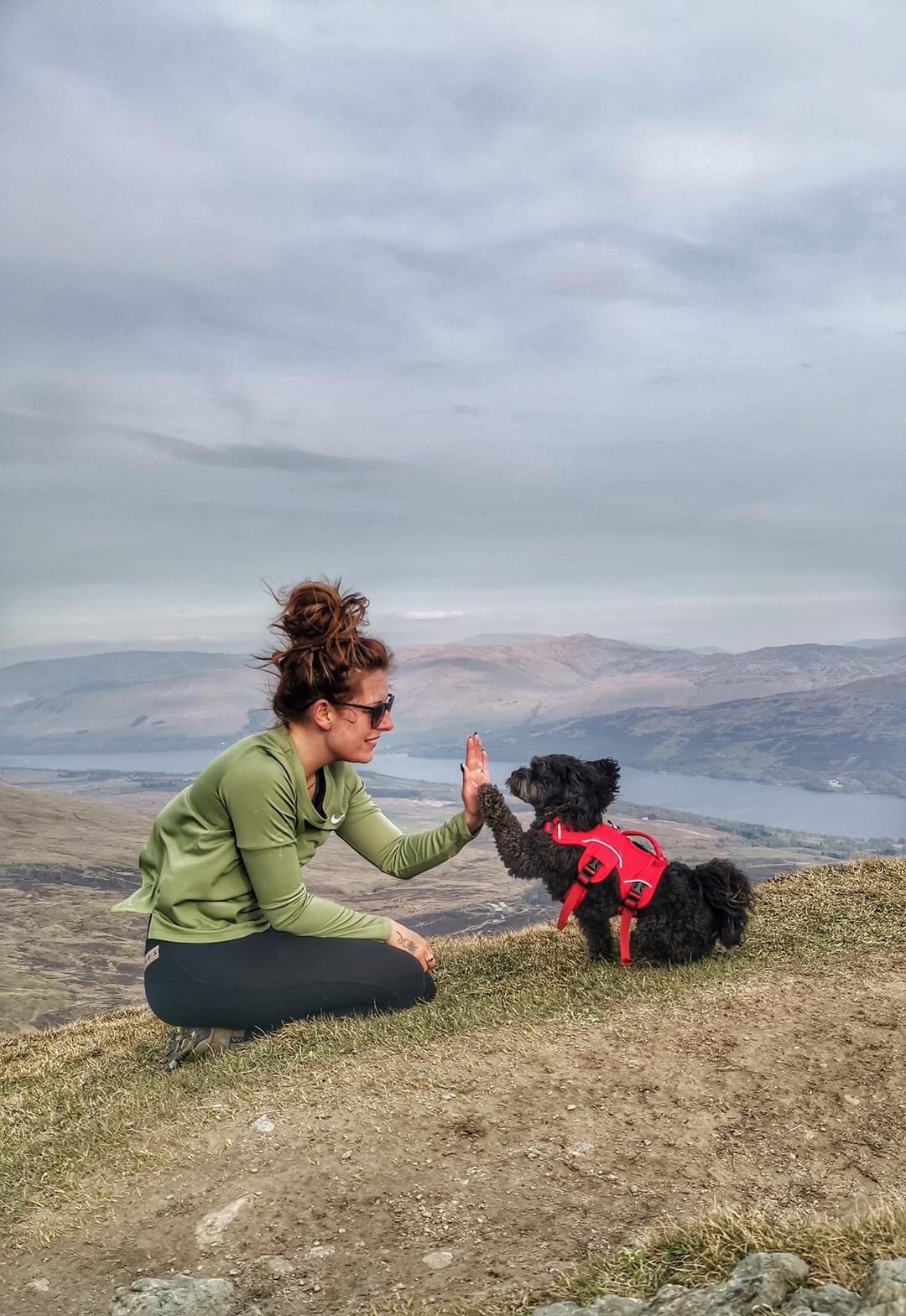 Chloe and Millie play during the family climbing trip. 