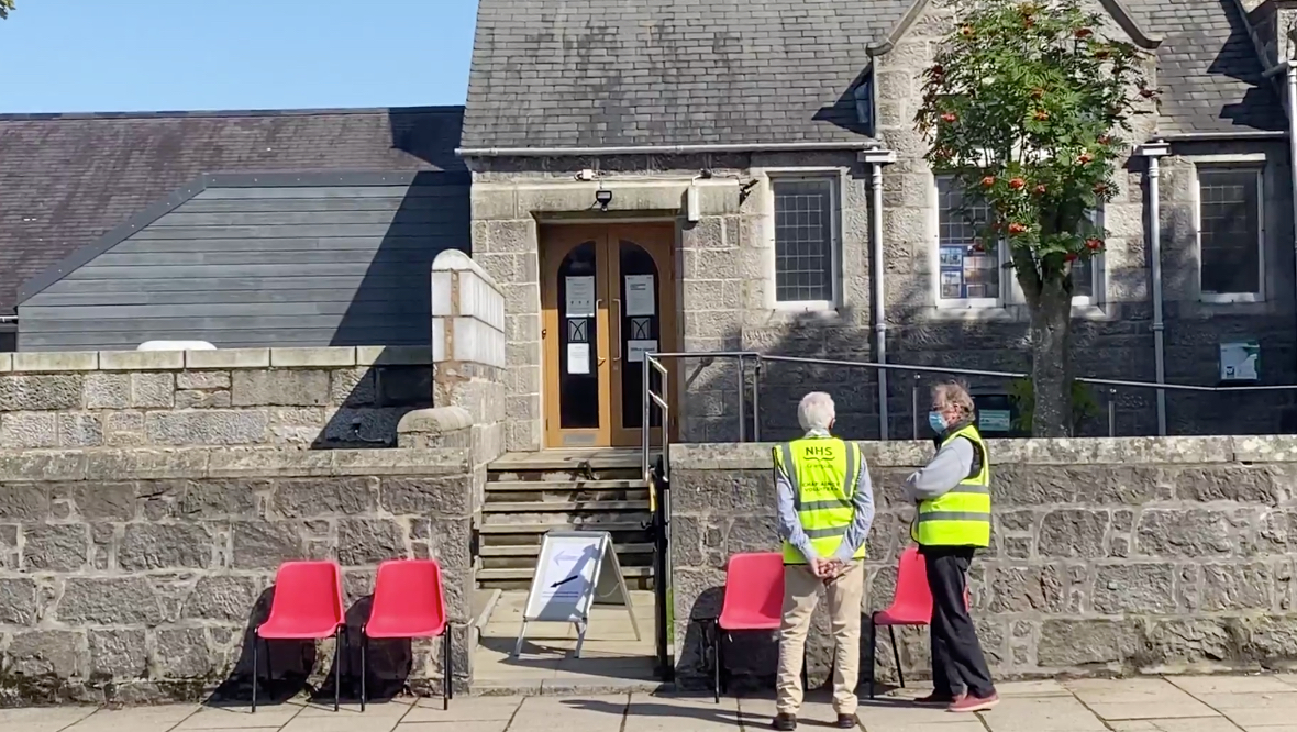 Support: A help centre was set up at Midstocket Parish Church.