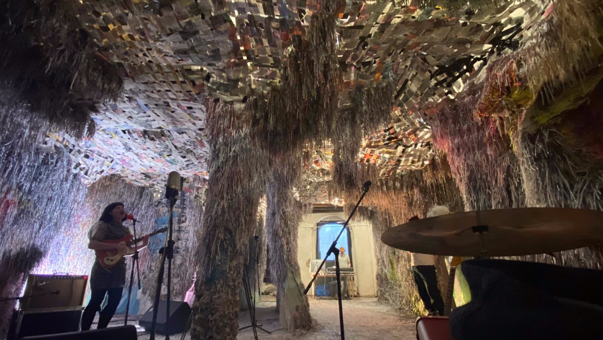 Artist’s impressive paper cave to beat the Covid blues