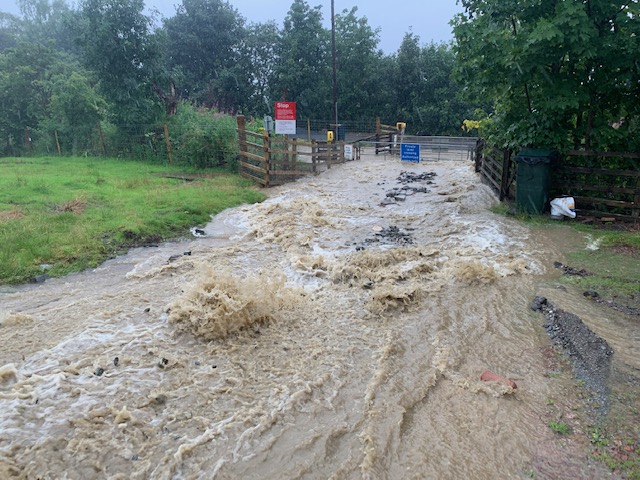 Network Rail Scotland: Flooding affected the line between Garelochhead and Helensburgh Upper.