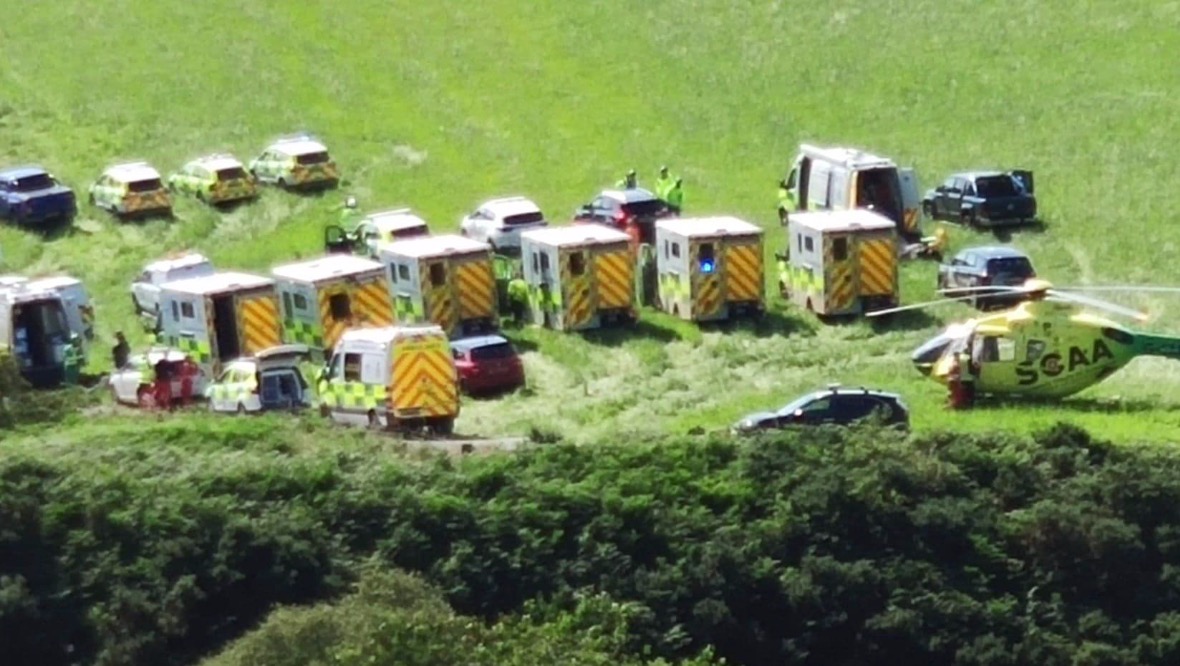 Emergency services: Transport secretaries Grant Shapps and Michael Matheson will visit the site on Thursday.