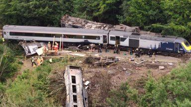 Train in fatal crash derailed after striking landslip