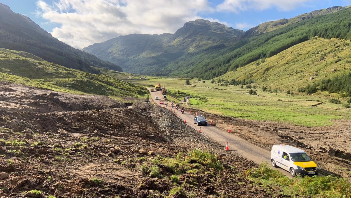 Alternative route reopens after Rest and Be Thankful landslip