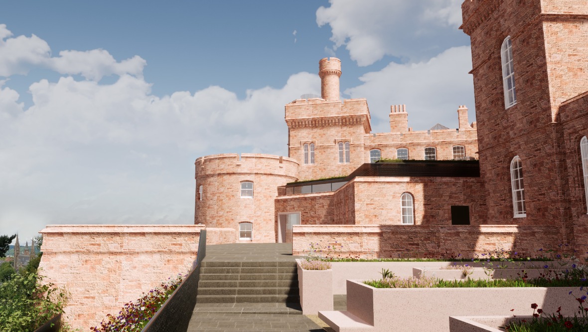 Dramatic new look unveiled for Inverness Castle