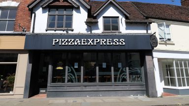 Three Pizza Express restaurants in Scotland to close
