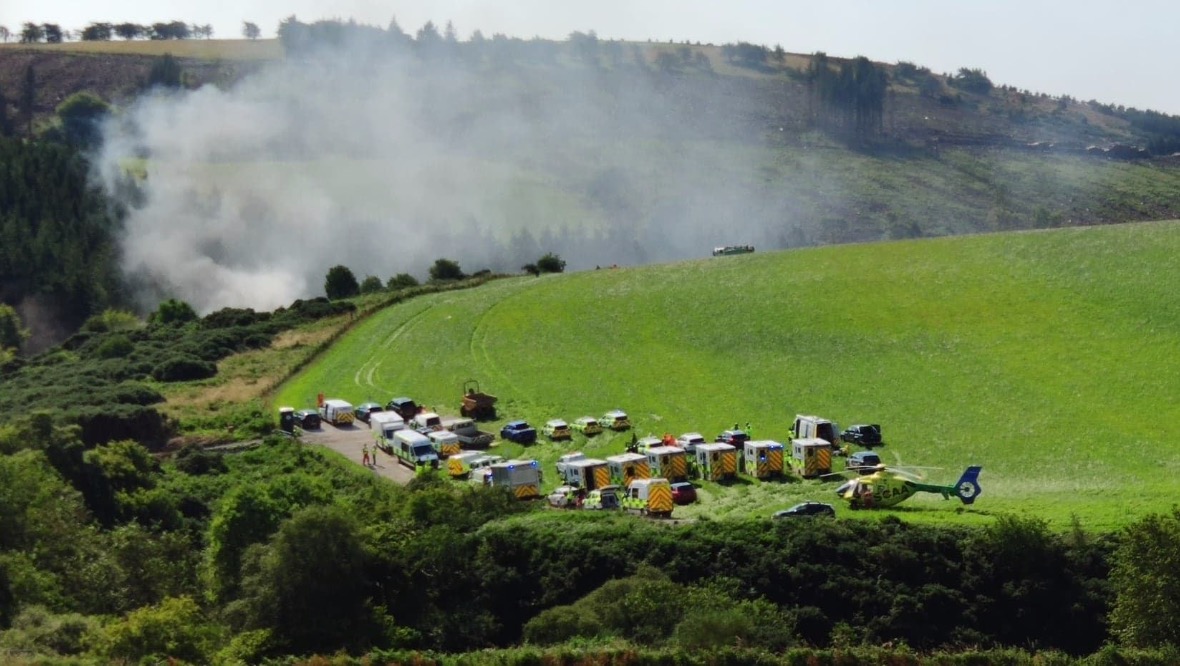 Emergency: The train derailed near Stonehaven.