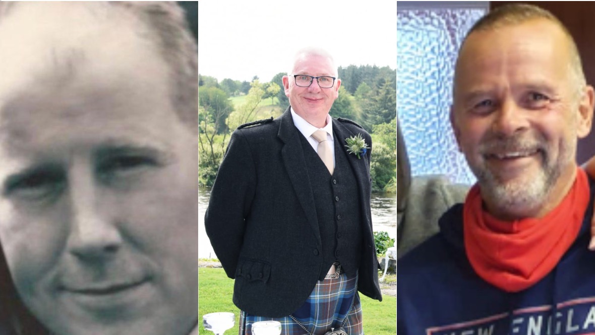 ScotRail driver Brett McCullough, conductor Donald Dinnie and passenger Christopher Stuchbury.