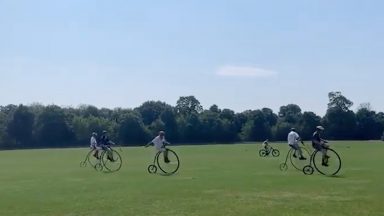 Scotland beat England at penny-farthing polo match