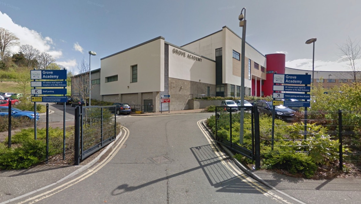Grove Academy: A pupil tested positive for Covid-19.