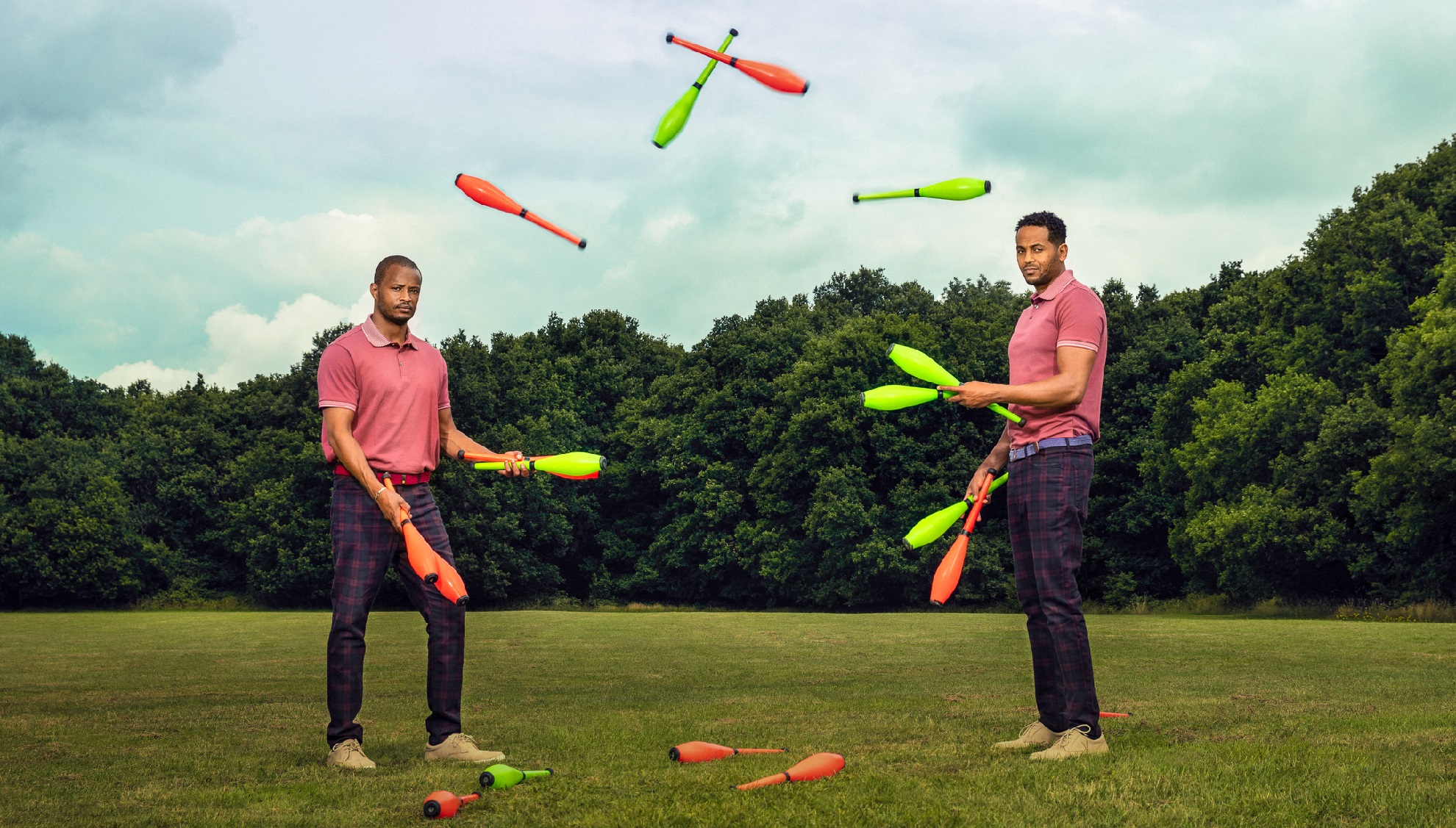 Circus Abyssinia jugglers photographed for the Lost Fringe initiative. (The Lost Fringe Project)