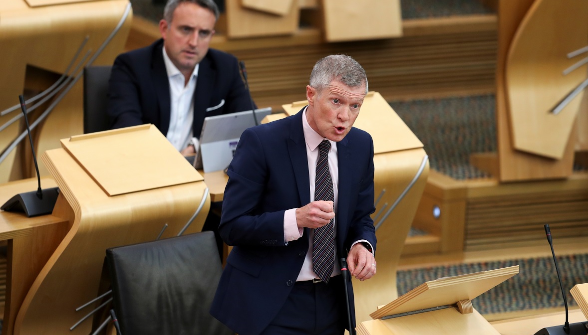 Willie Rennie described the extra care home bed pledge as a 'stunt.
