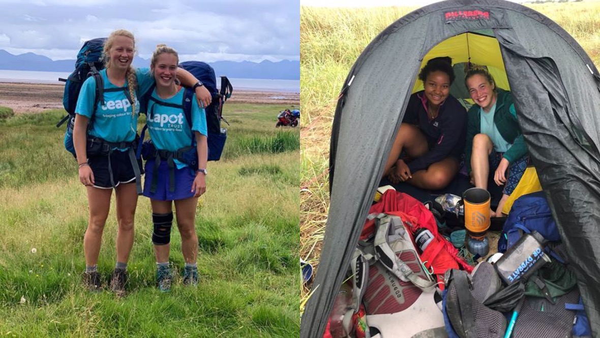 Adventurers take on thunderstorm and midges for charity trek
