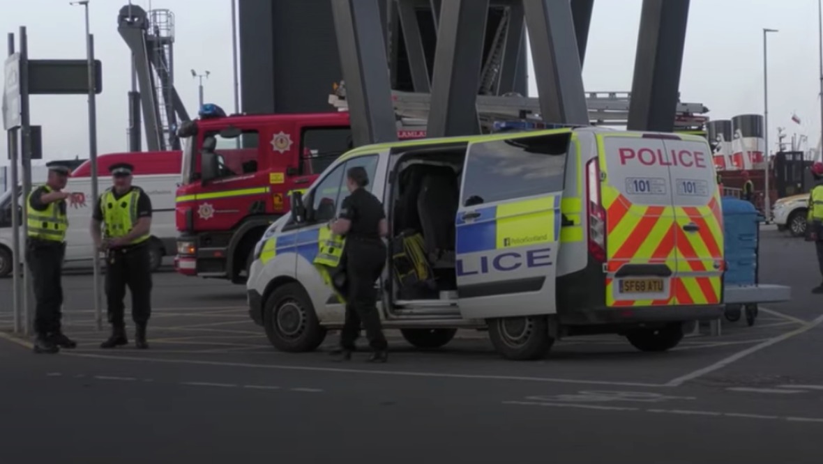 Brodick Pier: Police responded to the incident at 5.14pm. 