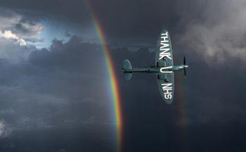 Spitfire in hospitals flyover to thank NHS workers