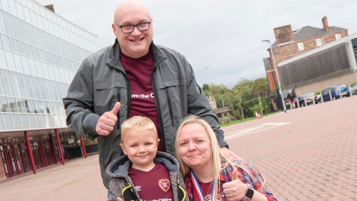 Robert Allen with his wife Lesley and son Cameron. 