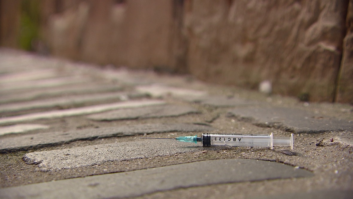 Needle: There are around 500 injecting users in Glasgow city centre.