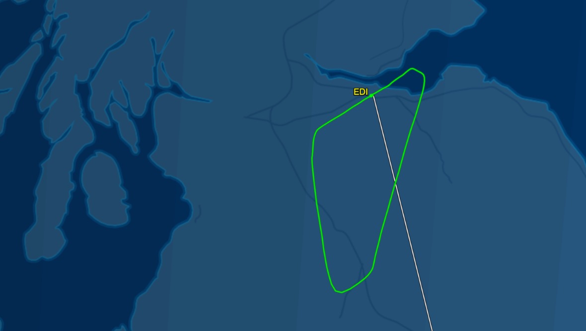 Emergency: The plane had to return to Edinburgh Airport. <strong>FLIGHTAWARE</strong>”/><cite class=cite></cite></div><figcaption aria-hidden=true>Emergency: The plane had to return to Edinburgh Airport. <strong>FLIGHTAWARE</strong> <cite class=hidden></cite></figcaption></figure><p>However, on their return to the airport she said they have been kept in the dark.</p><p>The passenger added: “There was 13 of us on board and we are all together in the airport at the moment. It is just frustrating – they aren’t telling us anything, but we can overhear them talking.</p><p>“We have been in the airport now for nearly three hours and we have been given no update from the ground staff.</p><p>“I just think the way we are being treated in the airport at the moment is awful.”</p><p>Maurice Boyle, Loganair’s chief operations officer, apologised for the inconvenience.</p><p>He said: “Following an alert of a fault with one of the pressurisation components on flight LM321 to Southampton, the crew carried out the appropriate actions and returned to Edinburgh Airport.</p><p>“We regret the inconvenience caused to our customers. </p><p>“Flight safety is our top priority and we’re grateful to all parties involved including Edinburgh Airport for their support and assistance.”</p><div class=