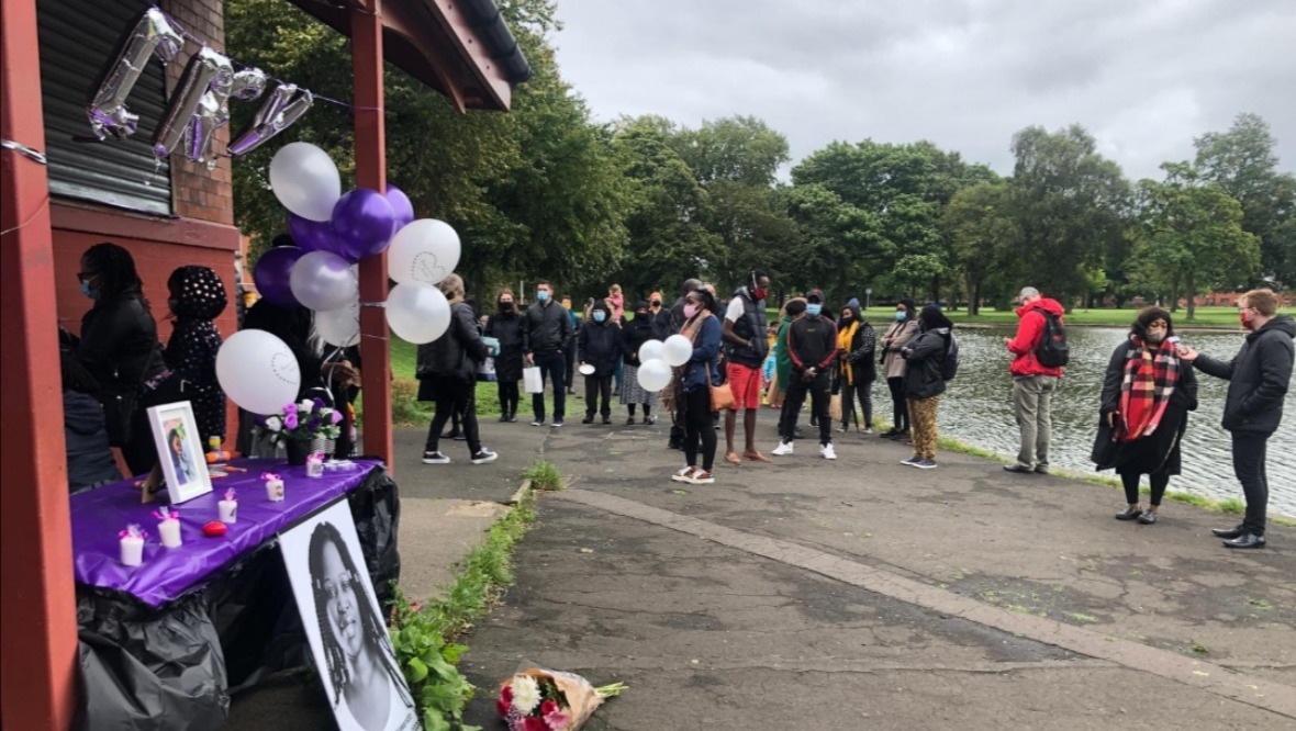 Vigil: People gathered at Elder Park in Govan to pay their respects. 
