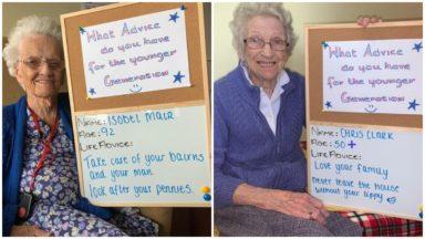 Care home residents give life advice to younger generation