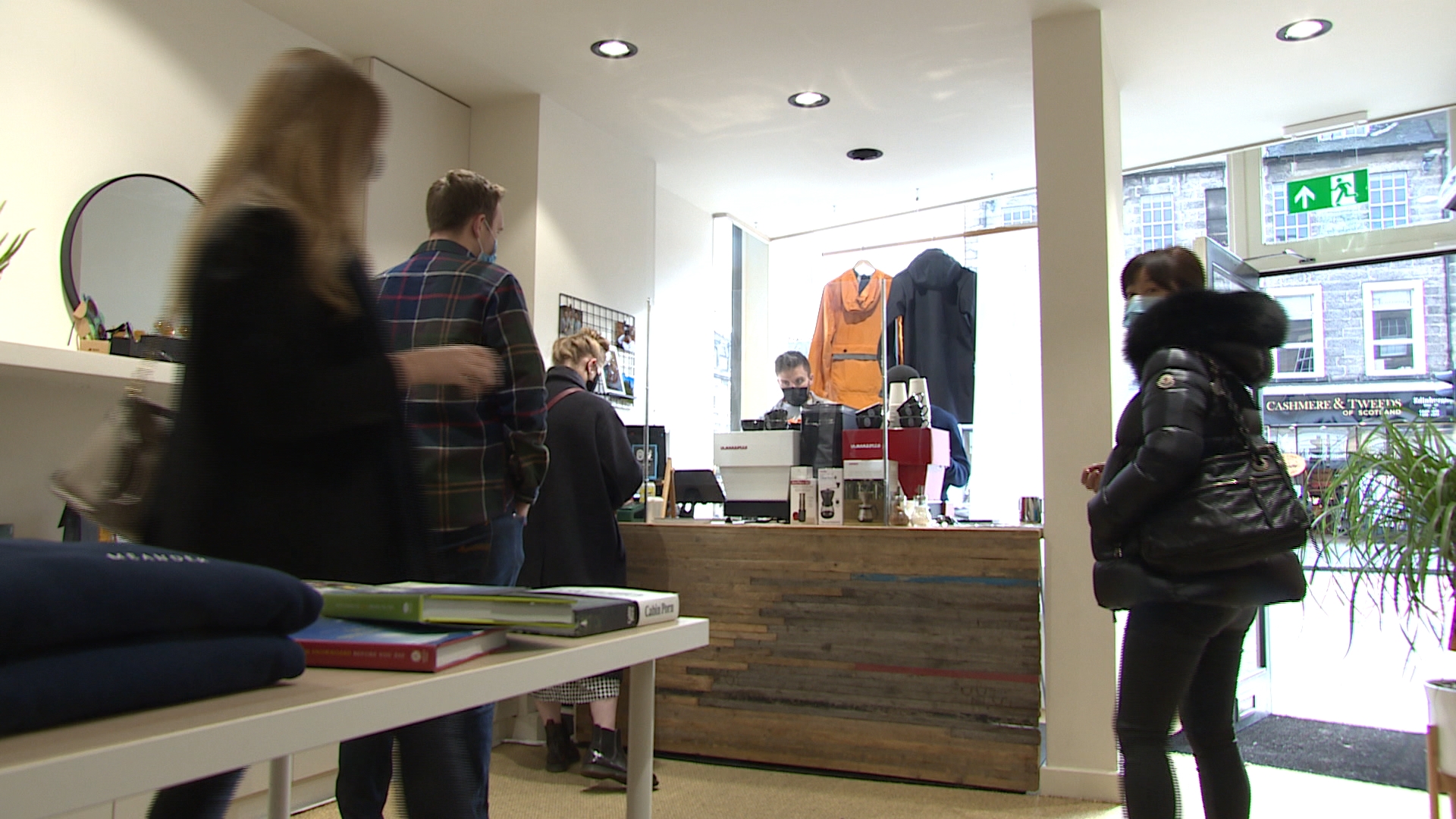 Pop-up: The coffee bar shares a premises with Meander Apparel. 