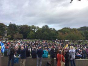 Hundreds gather in protest at latest Covid measures