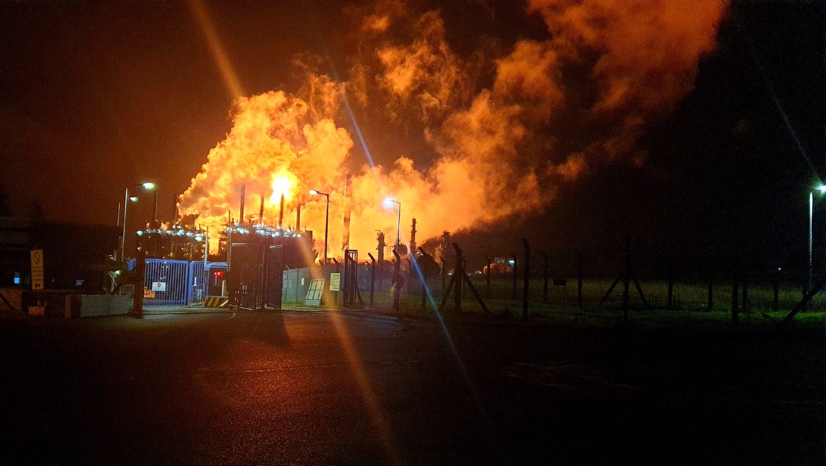 Campaigners hold protest at Mossmorran chemical plant