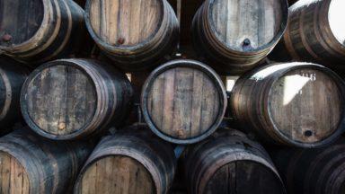 Whisky barrels.