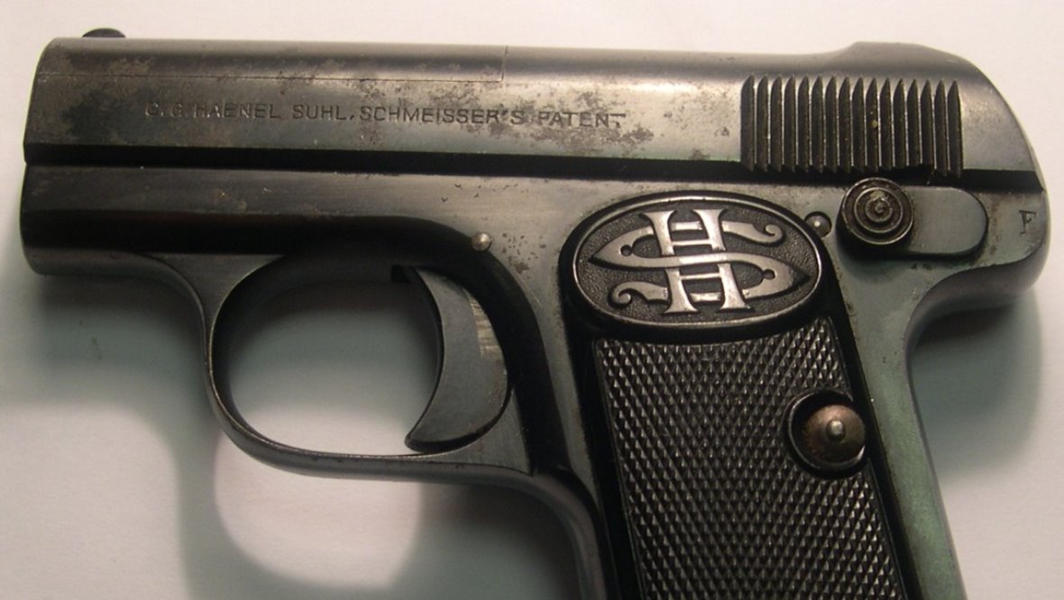 The handgun used was a Haenel Suhl pocket pistol.
