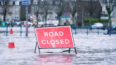 Flood warning as parts of Scotland are battered by rain