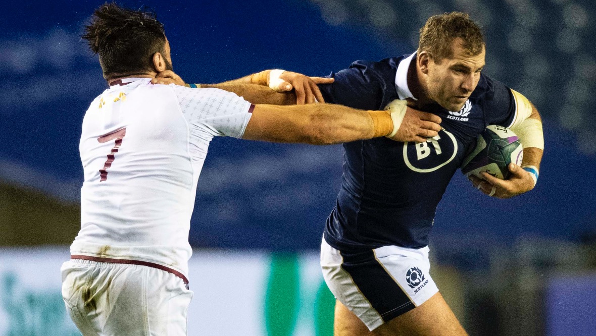 Brown leads Scotland to resounding victory over Georgia