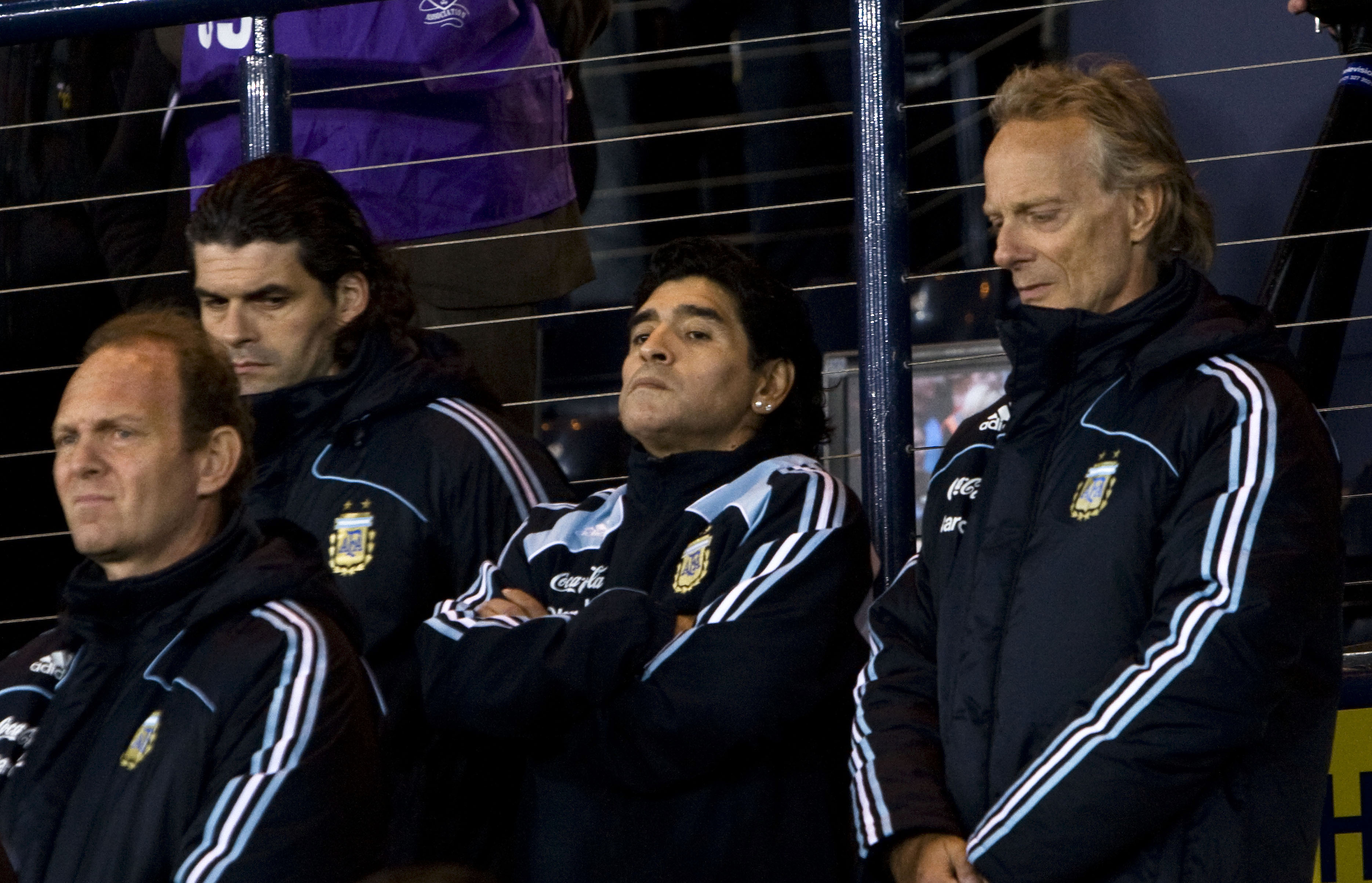 Maradona took charge of Argentina for the first time in a friendly at Hampden.