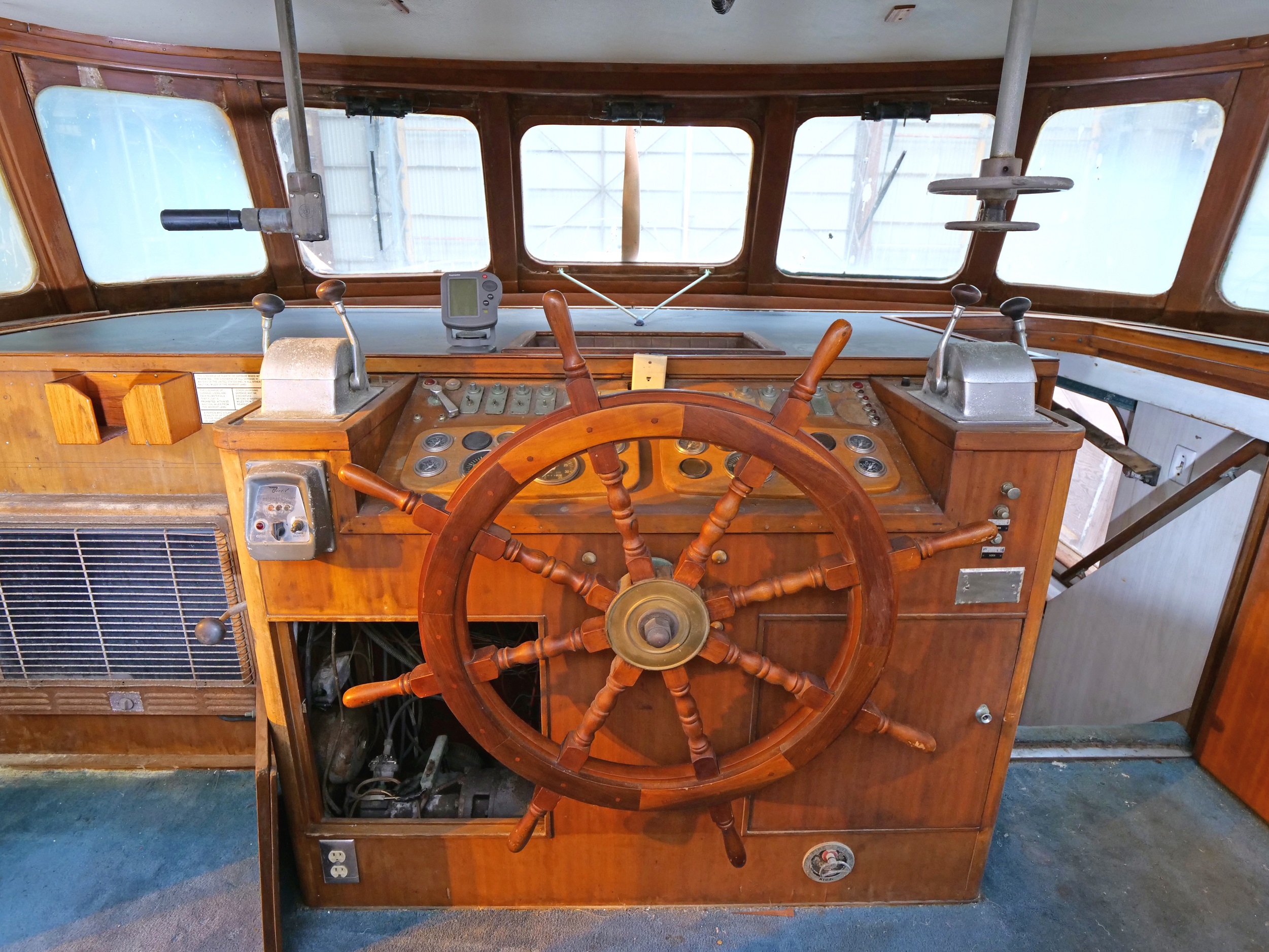 For sale: A view of the inside of the yacht. 